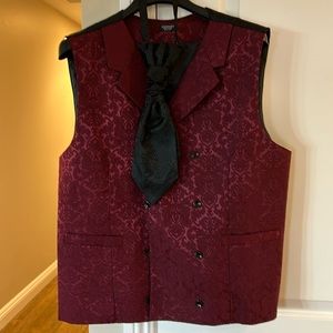 Brocade vest and tie